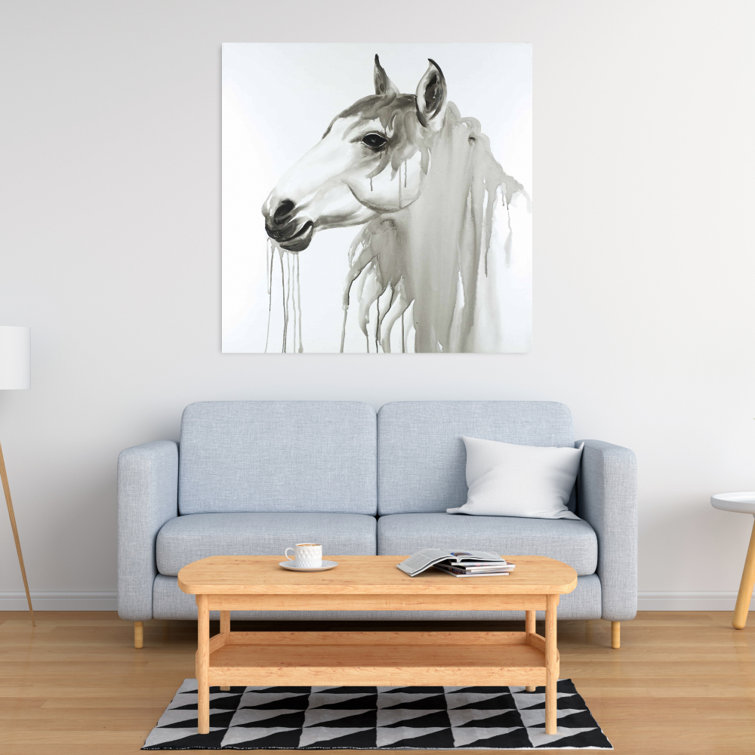 Begin Edition International Inc. Beautiful White Horse On Canvas by
